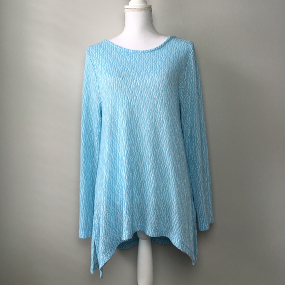 Chelsea & Theodore Sweaters - Chelsea & Theodore Blue Stream/White Sweater